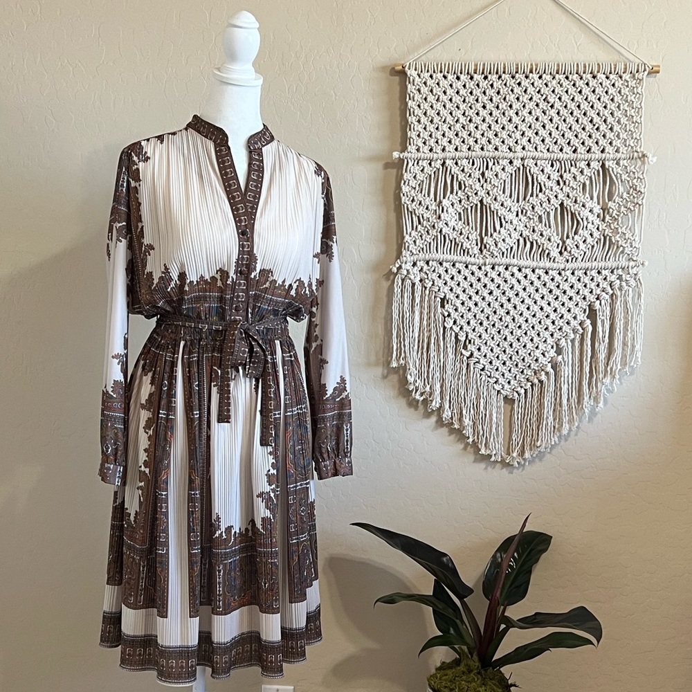 VTG 1970’s Styled by Hal Ferman Accordion Pleats Dress (L)